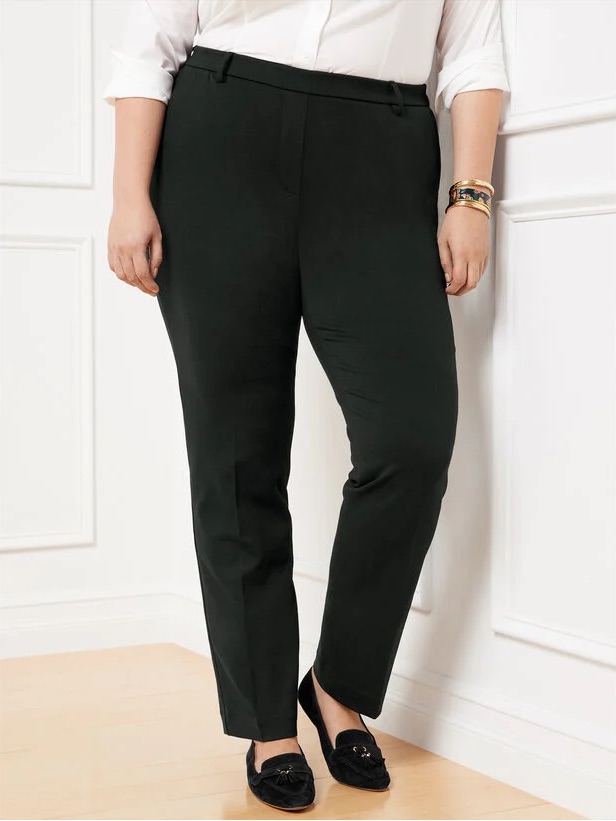 Talbots Refined Ponte Straight Leg Pants Women’s Size 18w Pull On Straight Leg